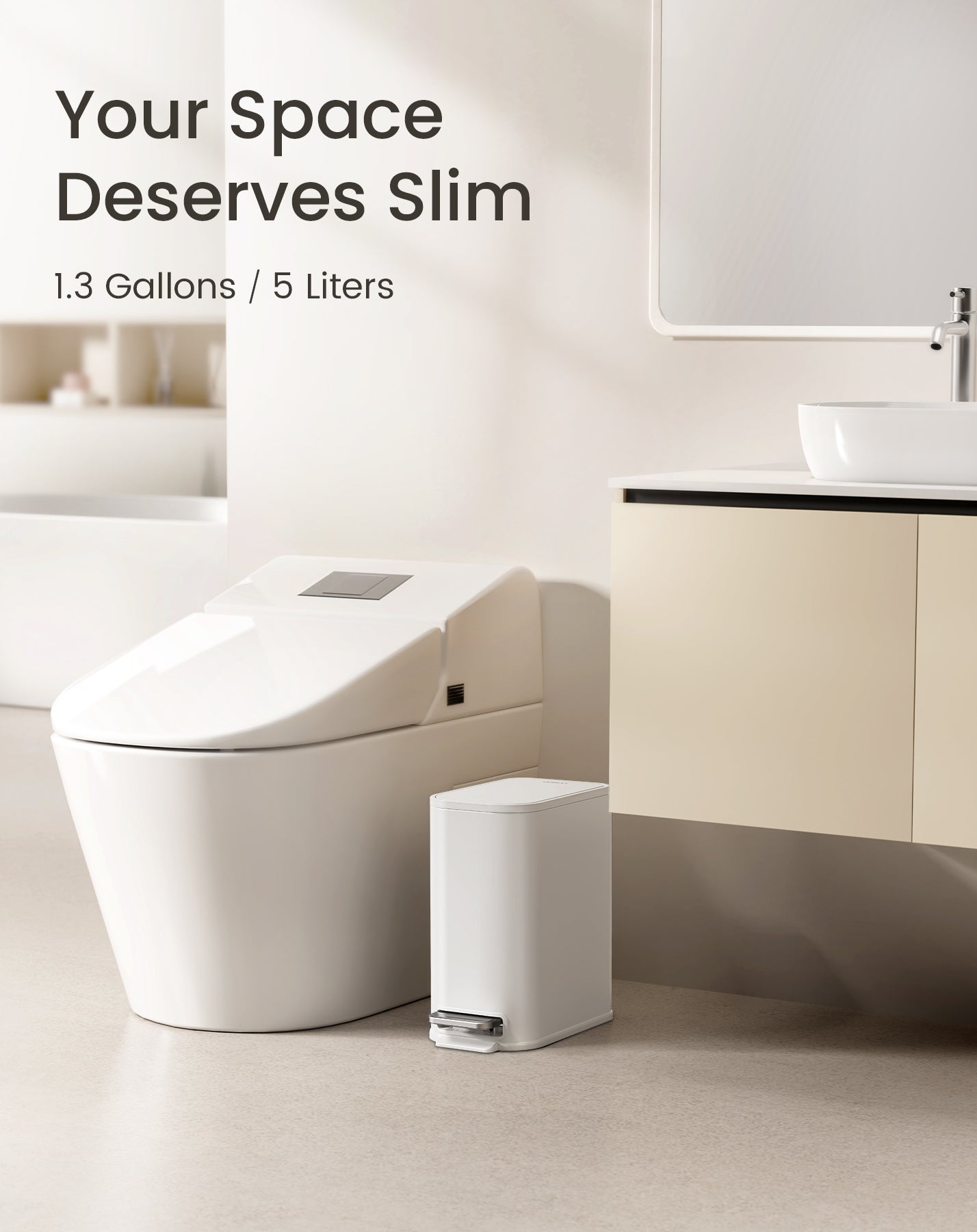 Cesun 5L Slim Trash Can