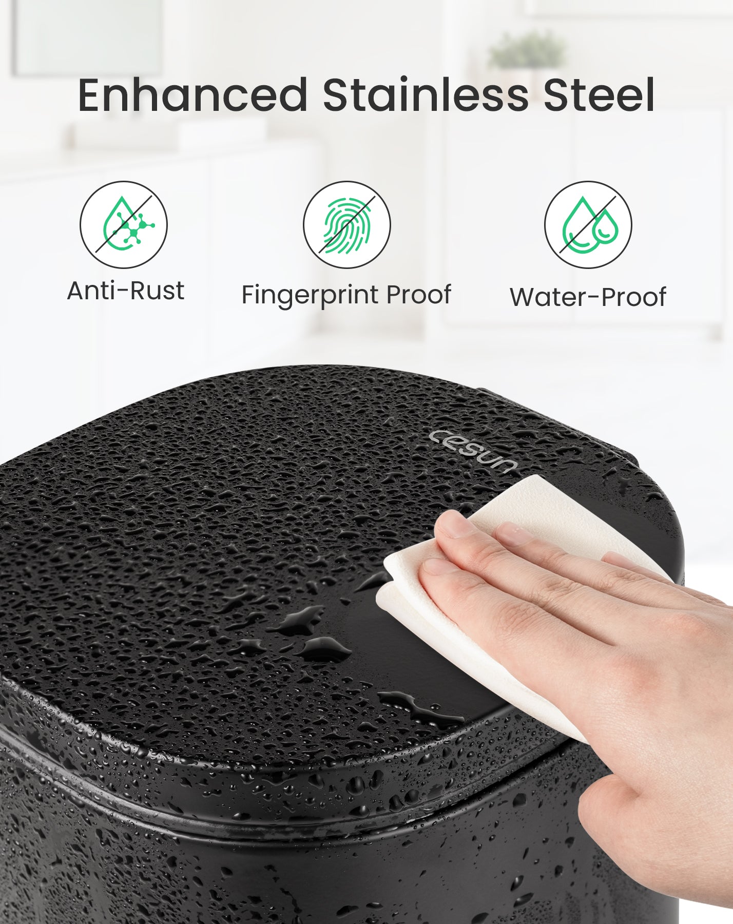 Cesun 6L Square Trash Can