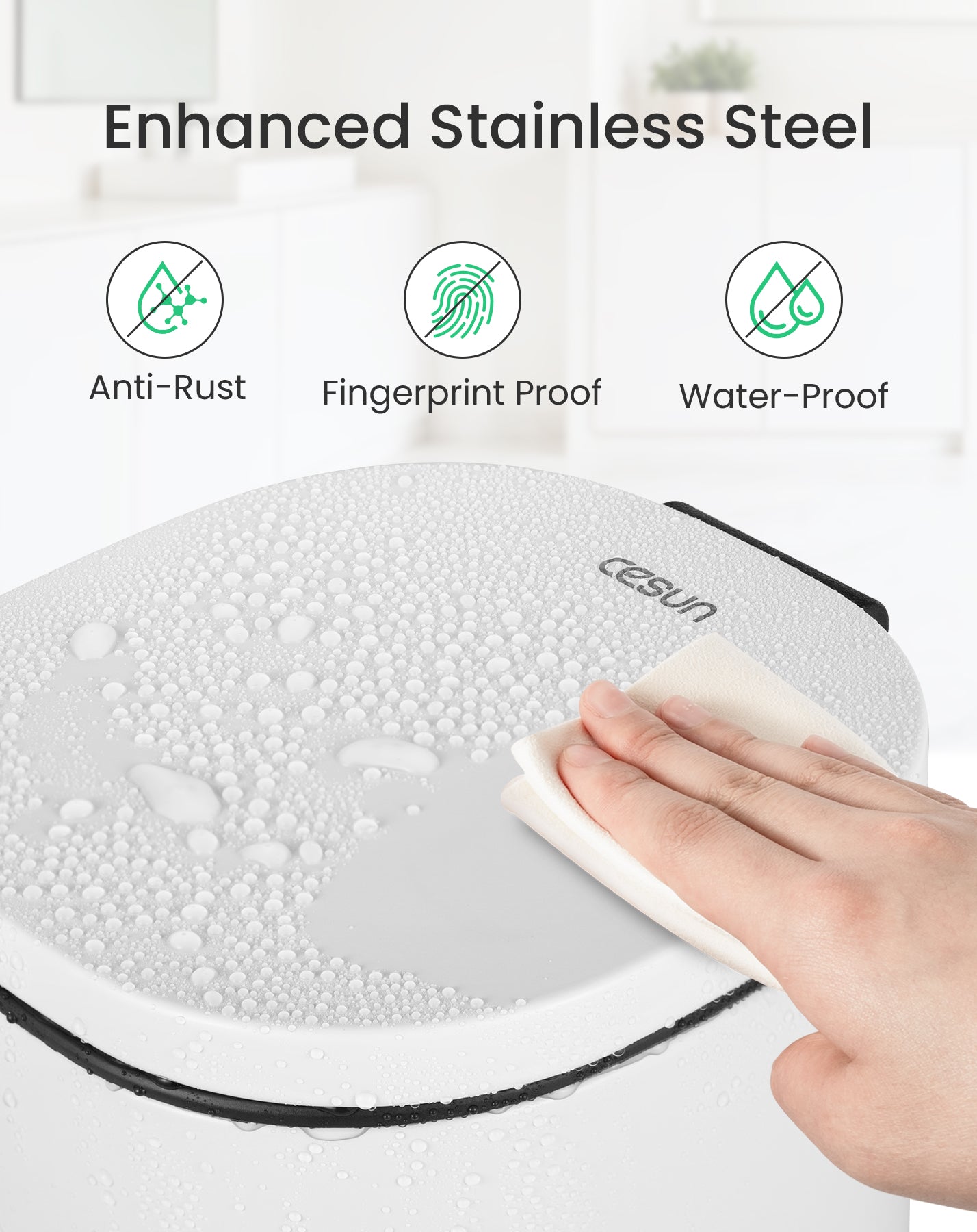 Cesun 6L Square Trash Can