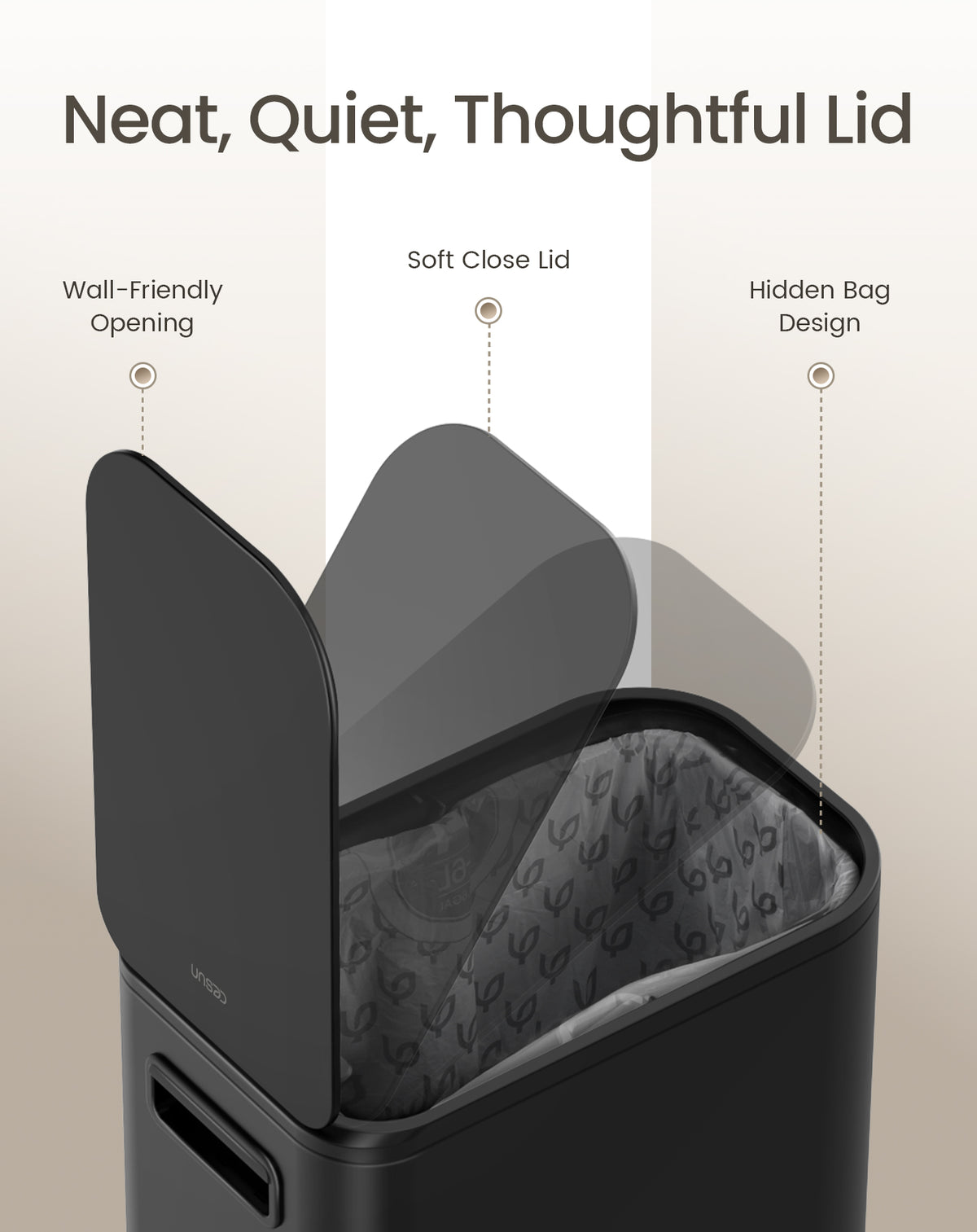 Cesun 5L Slim Trash Can