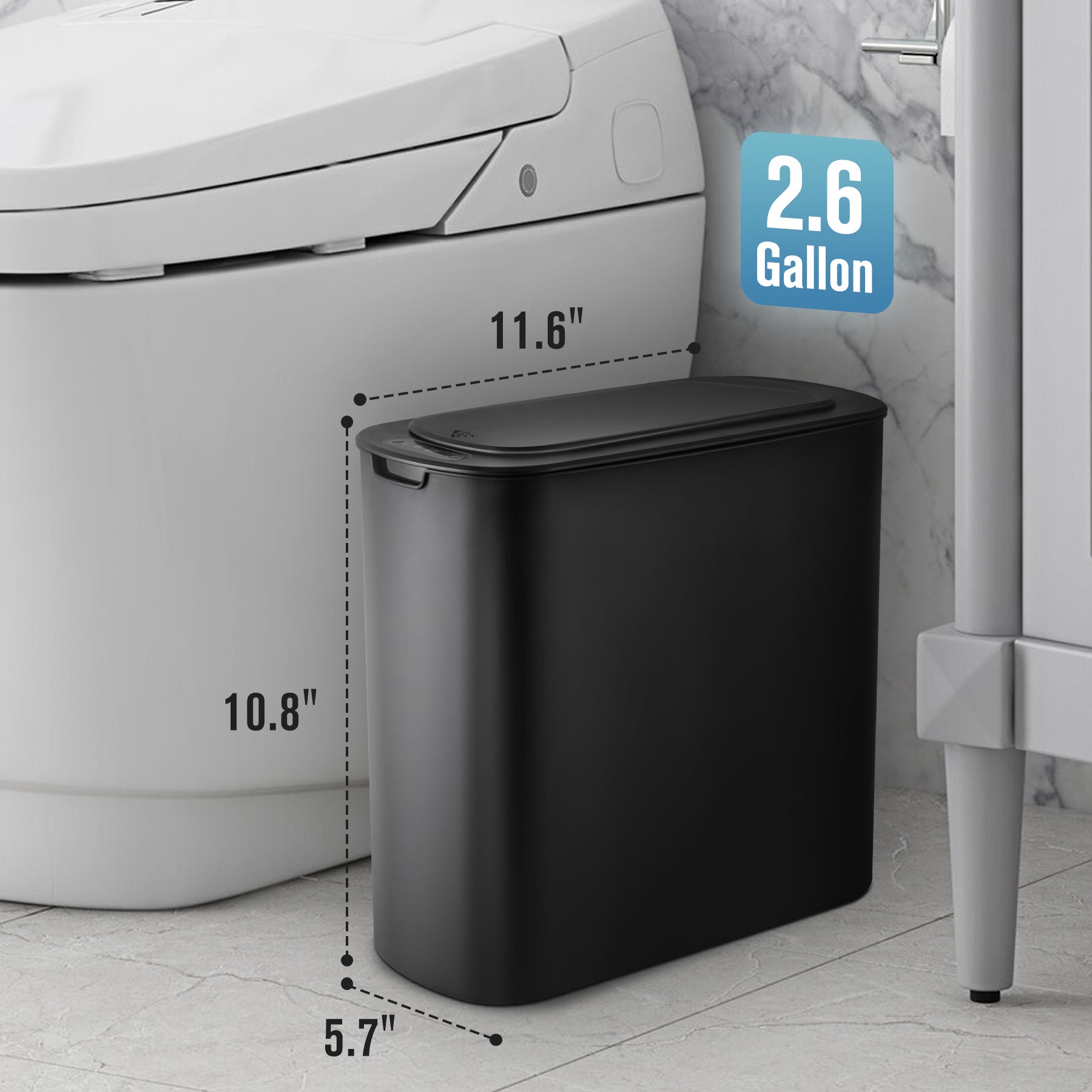 10l slim motion sensor trash can