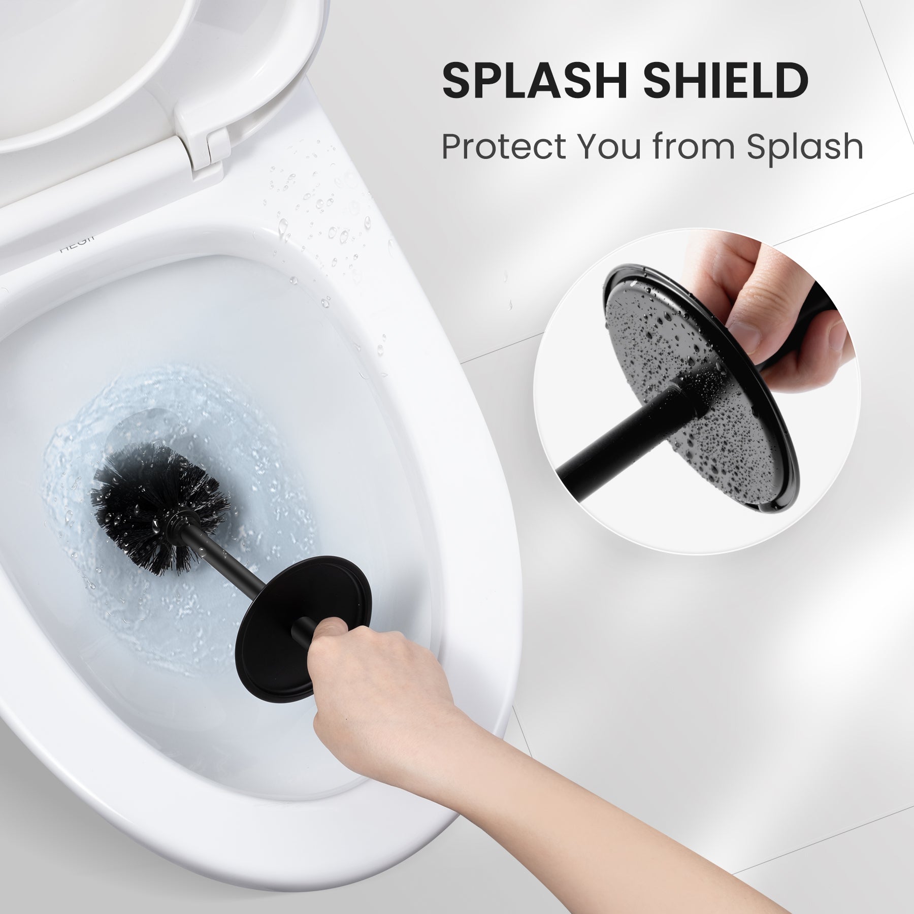 Toilet Brush with Spash Guard