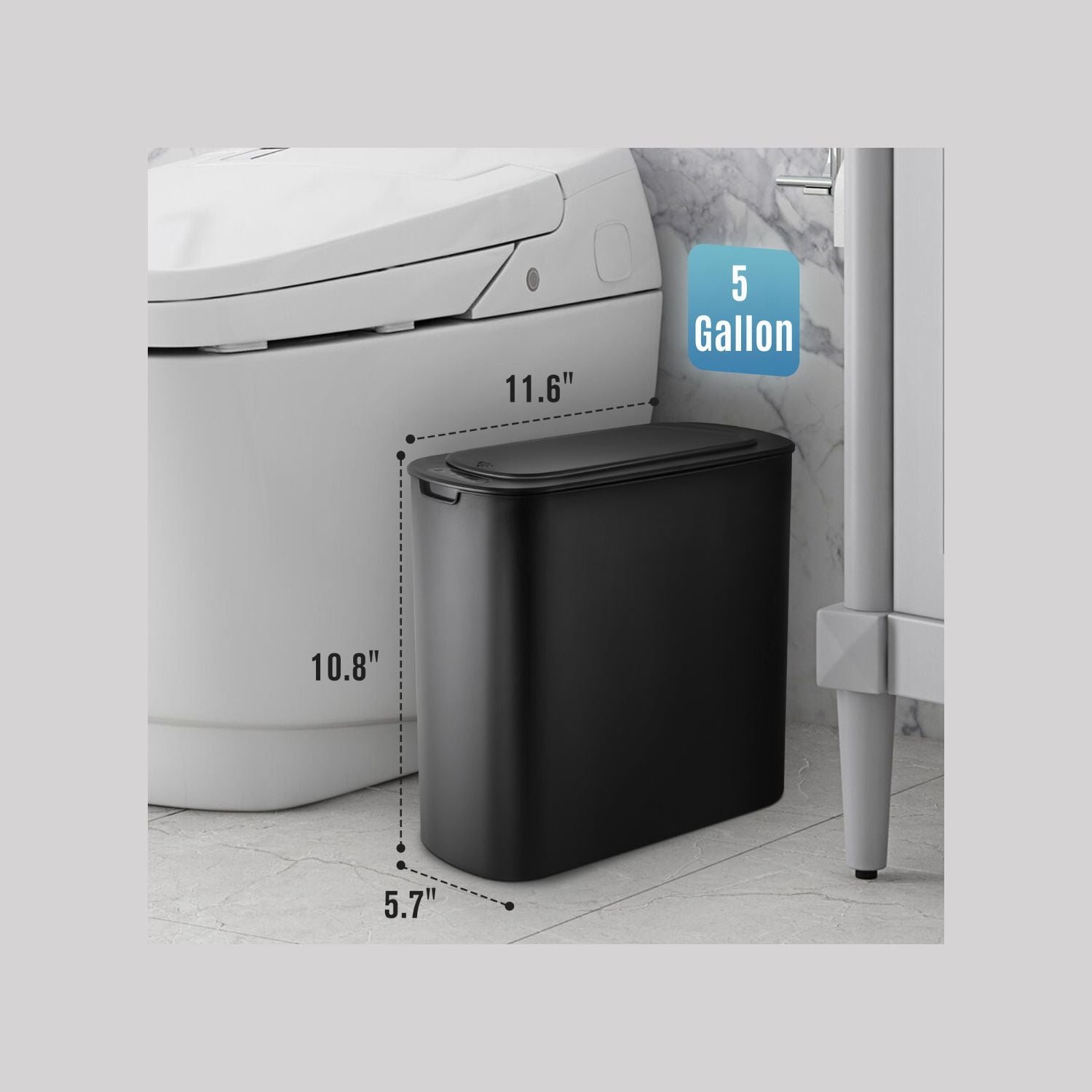 25l slim motion sensor trash can