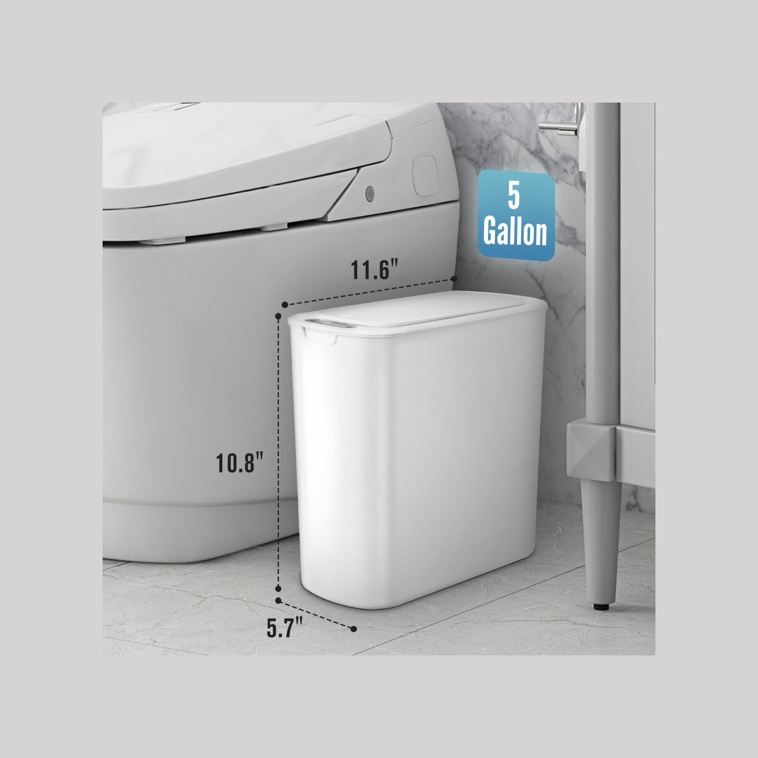 25l slim motion sensor trash can