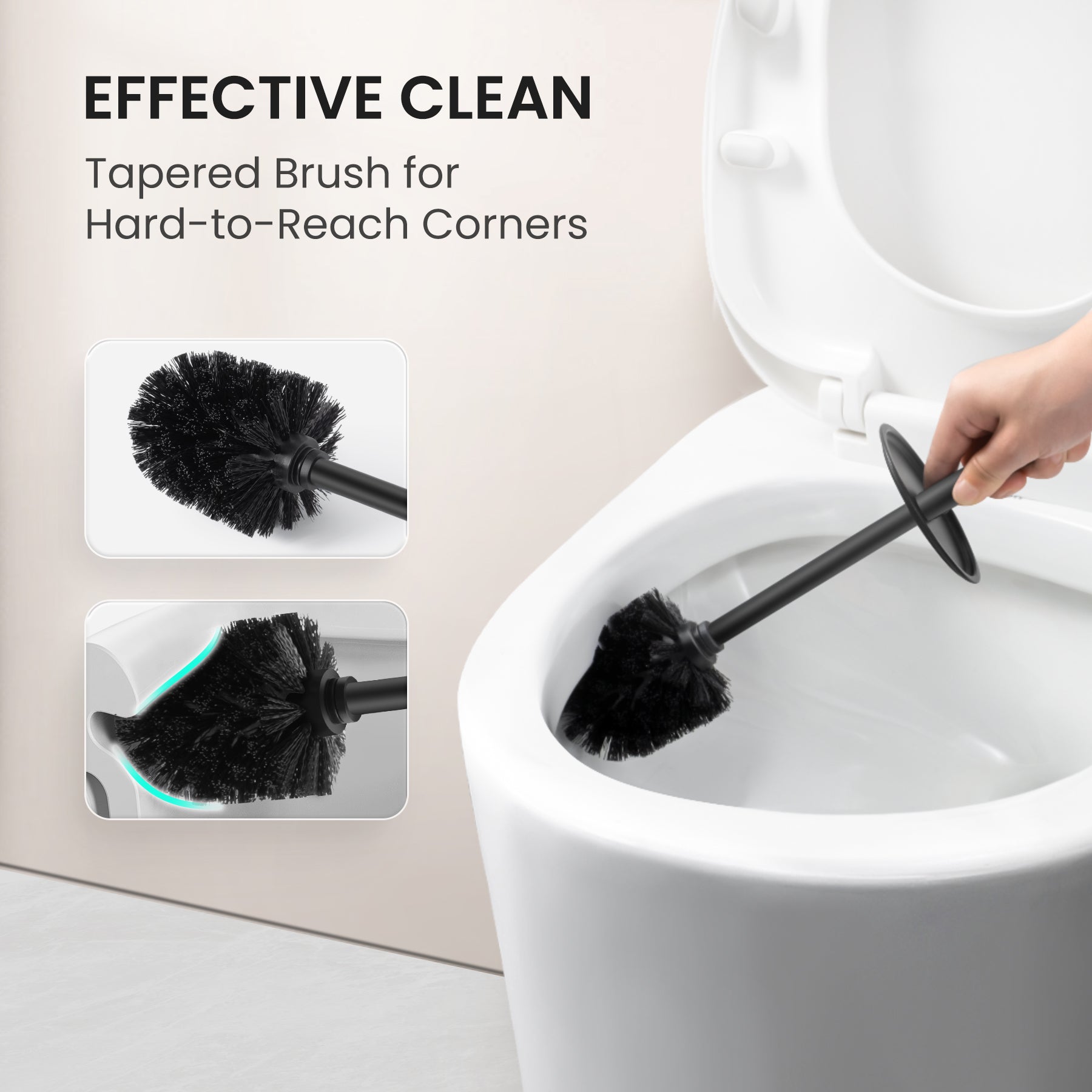 Toilet Brush with Spash Guard