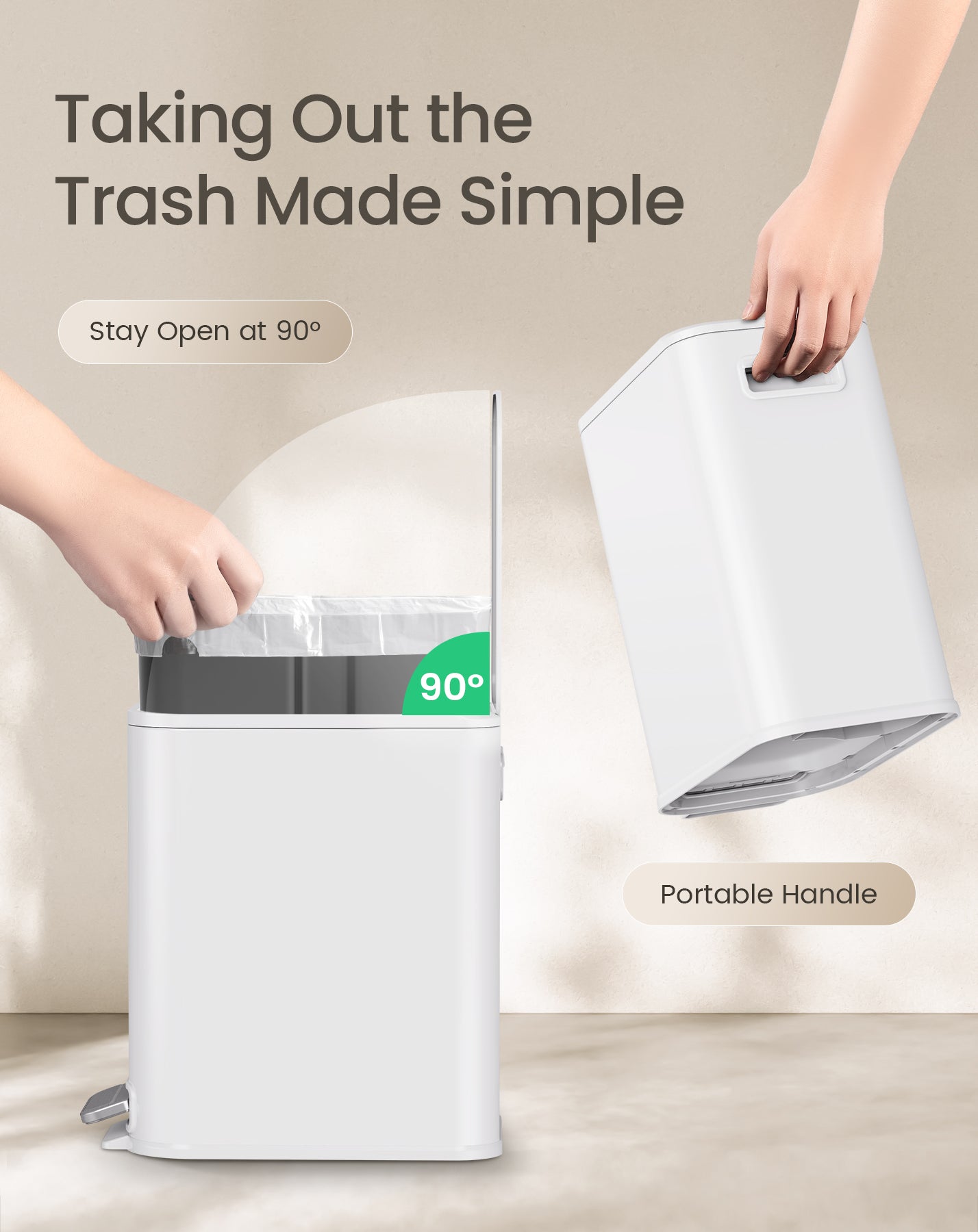 Cesun 5L Slim Trash Can