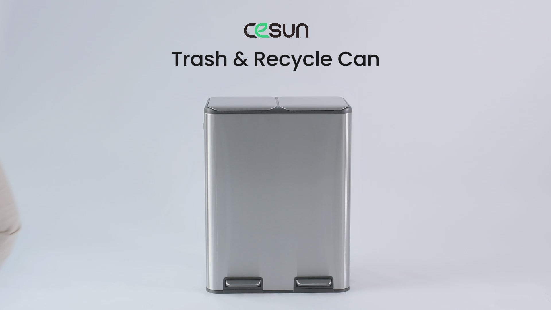 60 liter dual compartment trash can